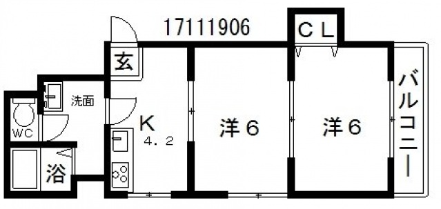 4階の間取り図