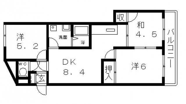3階の間取り図