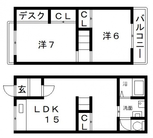 -階の間取り図