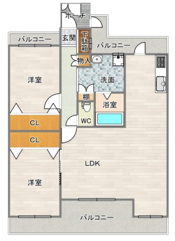 8階の間取り図