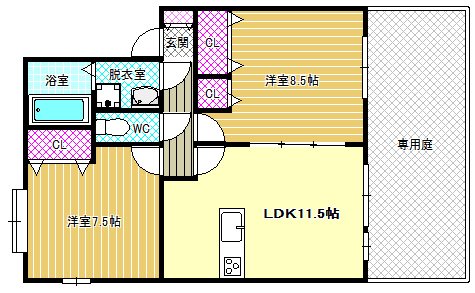 2階の間取り図