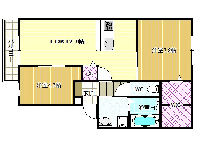 2階の間取り図