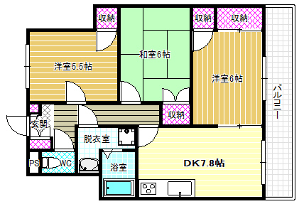 1階の間取り図