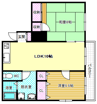 2階の間取り図