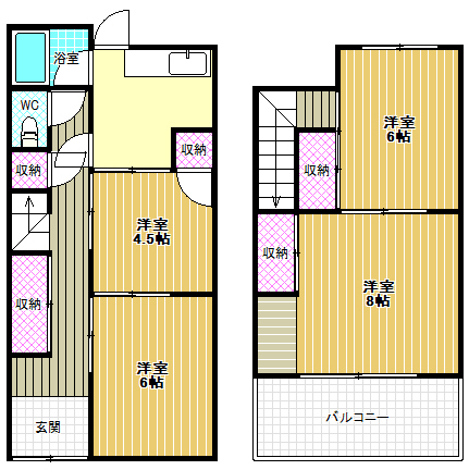 -階の間取り図