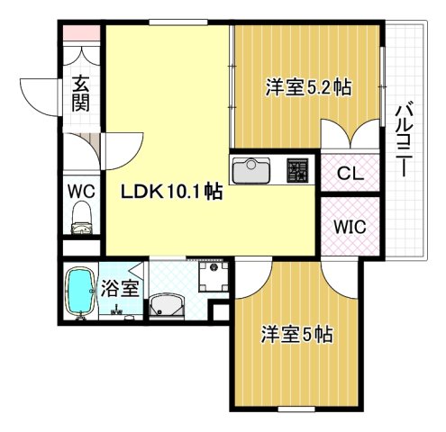 2階の間取り図