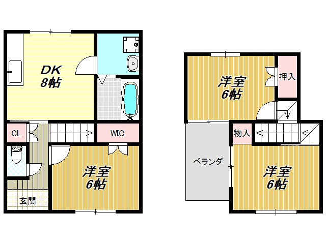 -階の間取り図