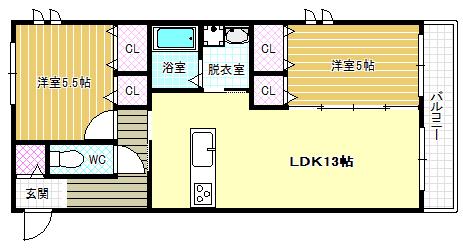 2階の間取り図