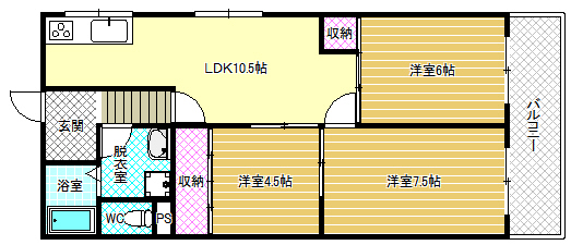 1階の間取り図