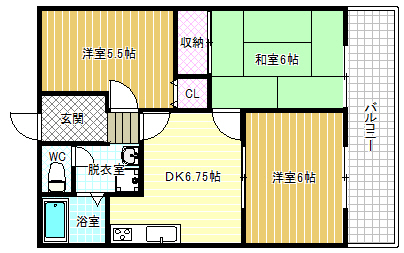 2階の間取り図