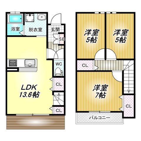 1階の間取り図