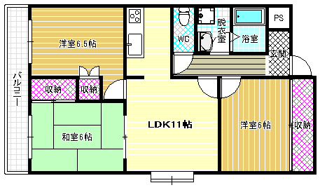 2階の間取り図