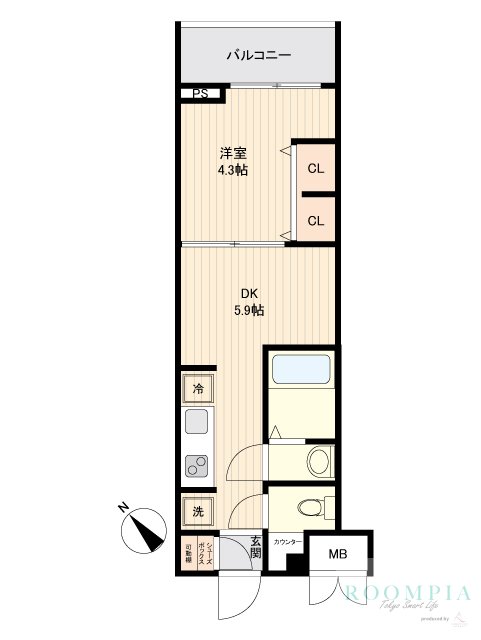 4階の間取り図