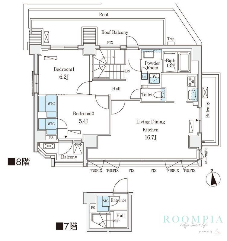 7階の間取り図
