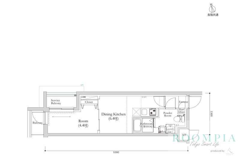 2階の間取り図