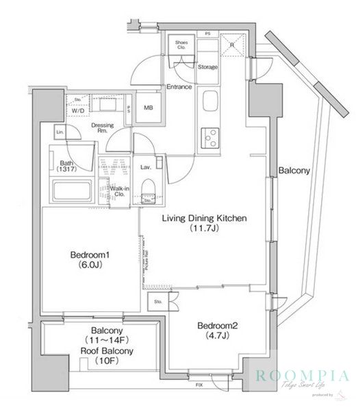 14階の間取り図