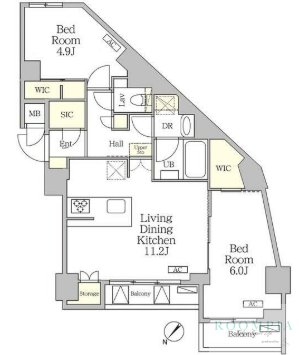 4階の間取り図