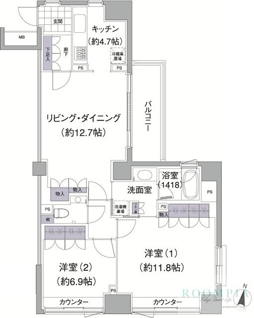 4階の間取り図