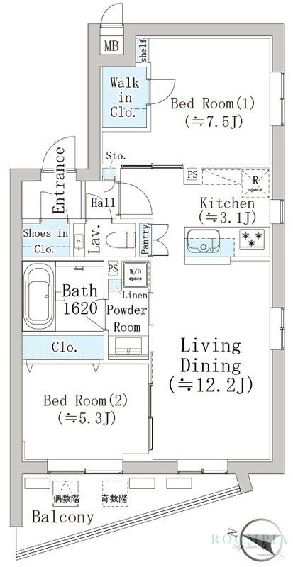 4階の間取り図