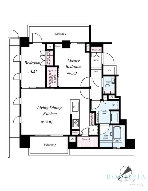 2階の間取り図