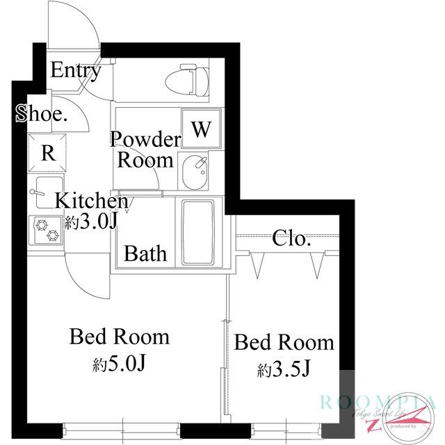 2階の間取り図