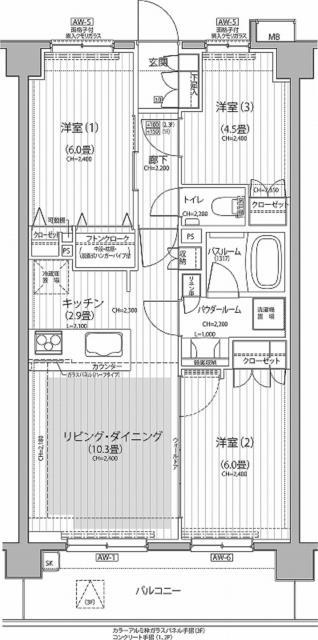3階の間取り図