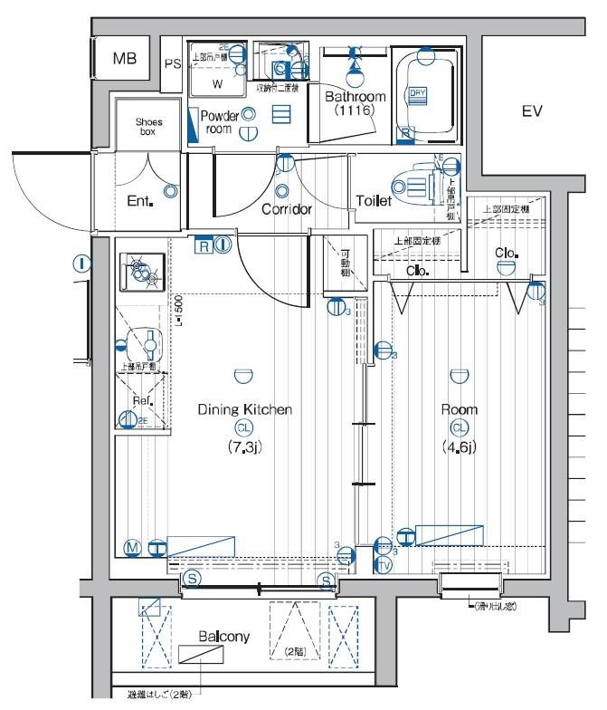 2階の間取り図