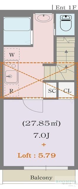 2階の間取り図