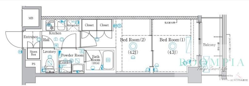 4階の間取り図