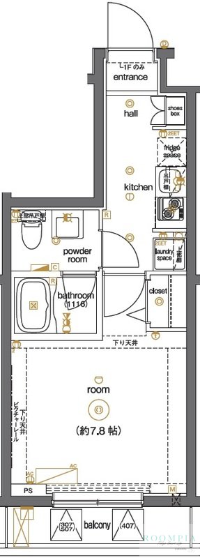 2階の間取り図