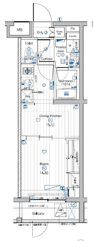 1階の間取り図