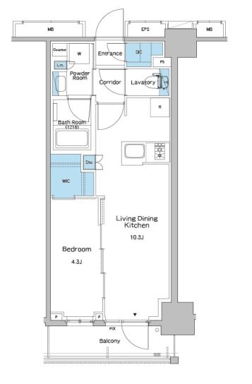 4階の間取り図