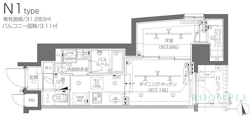 1階の間取り図