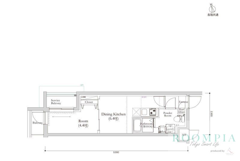 2階の間取り図