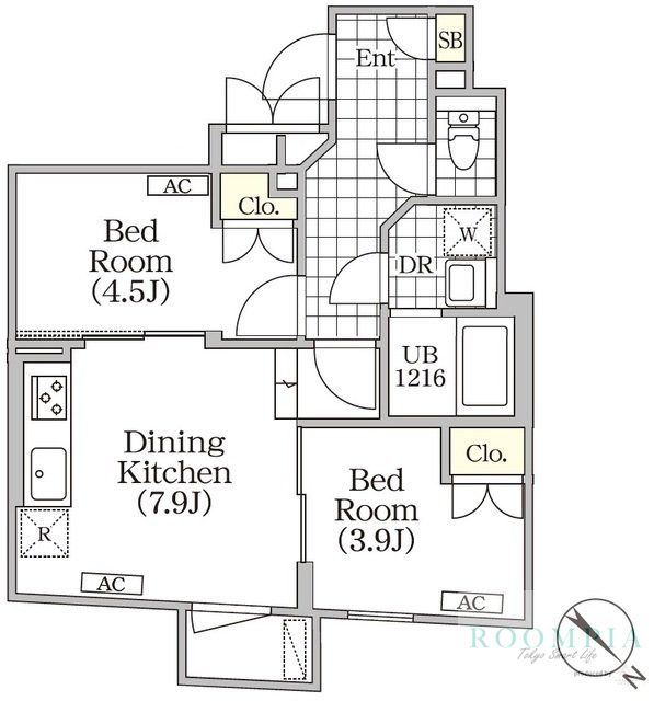 1階の間取り図