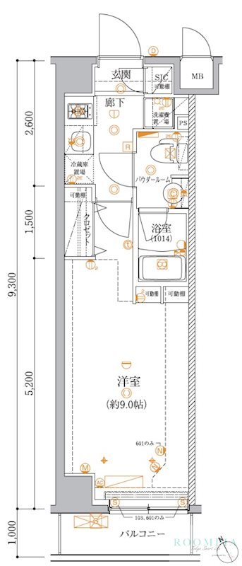 1階の間取り図