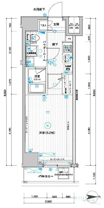 8階の間取り図