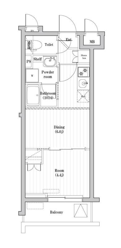 4階の間取り図