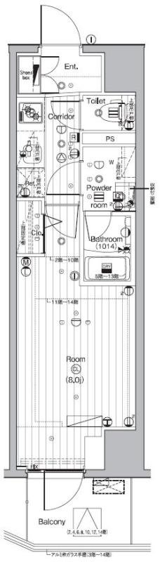 8階の間取り図