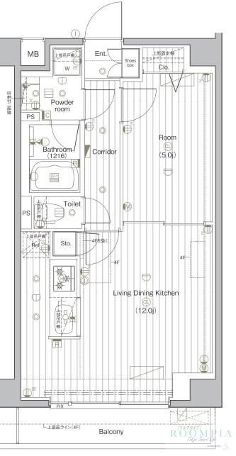 4階の間取り図