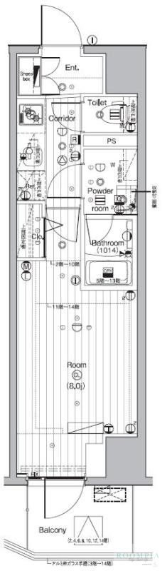 8階の間取り図