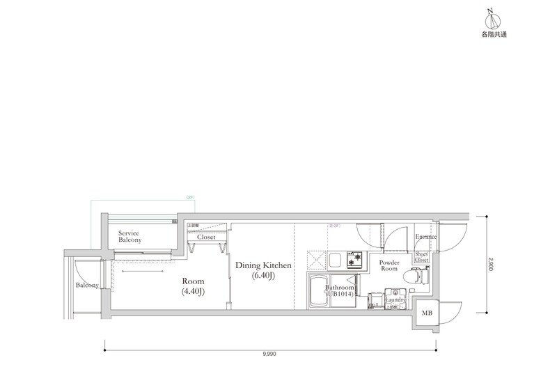 2階の間取り図
