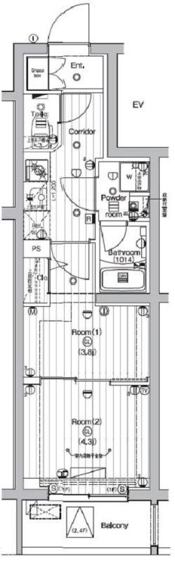 2階の間取り図