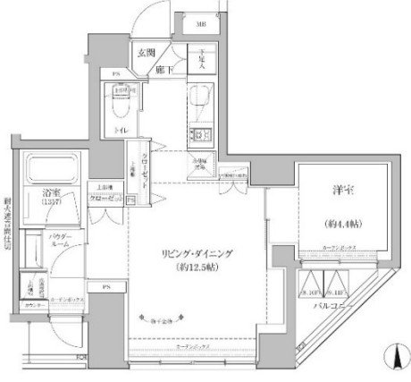 8階の間取り図