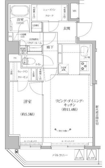 8階の間取り図