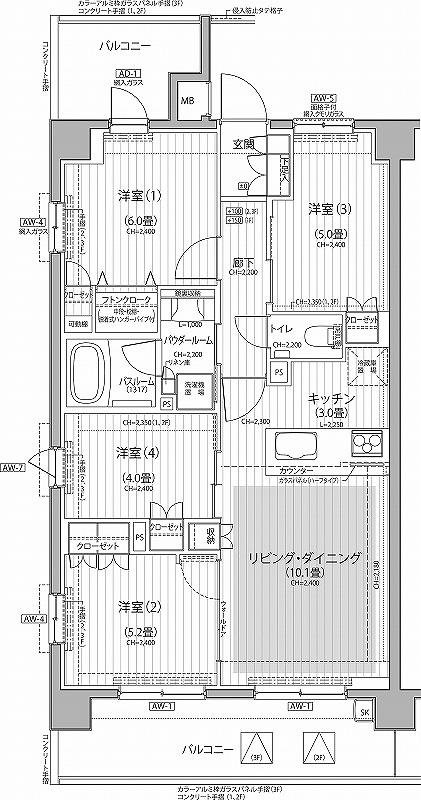 3階の間取り図