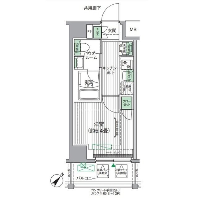 8階の間取り図