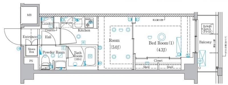4階の間取り図