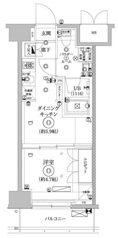 6階の間取り図