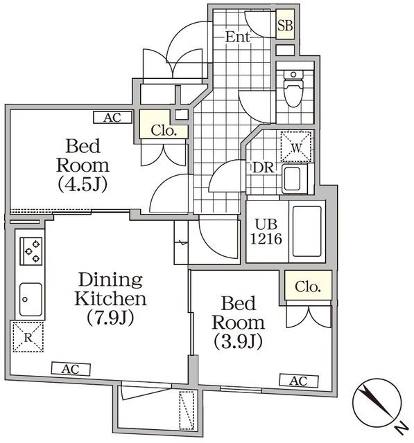 1階の間取り図
